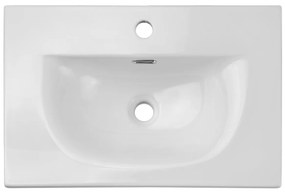 Comad Nova White badkamermeubel 60x40cm wit met 2 deuren en wastafel 1 kraangat