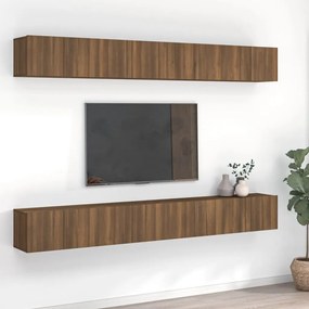 vidaXL Tv-meubelen 8 st 60x30x30 cm bewerkt hout bruineikenkleurig