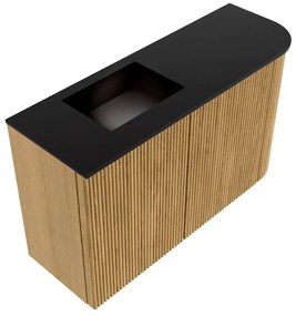 Mondiaz Joya 70cm toiletmeubel ronding rechts oak met wastafel faye links 1 kraangat urban