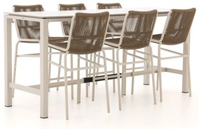 Diningset Bellagio | 6 personen aluminium | Tuinset stapelbaar | 7-delig | Kees Smit Tuinmeubelen