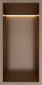 Hotbath &More inbouwnis met verlichting 30x15x10cm tuscan bronze