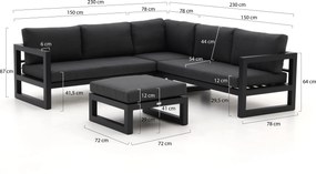Forza Citerna hoek loungeset 4-delig - Laagste prijsgarantie!