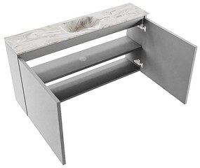 Mondiaz Ture DLux toiletmeubel 100cm plata met wastafel glace midden met kraangat