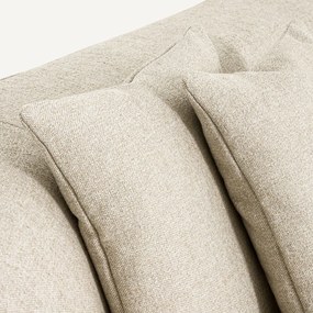 Linkse open hoekbank van getextureerd viscose linnen, Jacopo