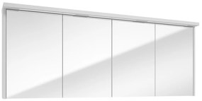 Fontana Grado spiegelkast met verlichting 157cm 4 deuren wit mat