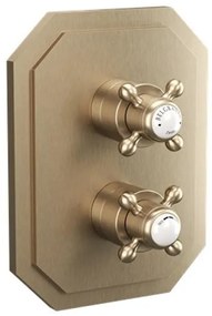 Crosswater Belgravia douchekraan - inbouw - exclusief inbouwdeel - 3 functies - geborsteld messing BLCB2500LBPF