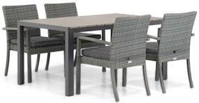 Tuinset 4 personen 155 cm Wicker Grijs Domani Furniture Albergo/Young