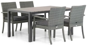Tuinset 4 personen 155 cm Wicker Grijs Domani Furniture Albergo/Young