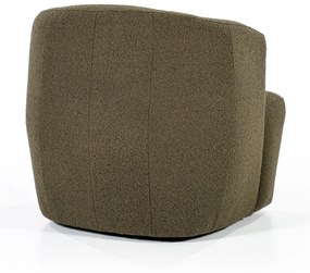 Eleonora Charlotte Ronde Fauteuil Groen Boucle