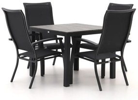 + 15% kassakorting | Diningset Bellagio | 4 personen polywood | Tuinset stapelbaar | 5-delig | Kees Smit Tuinmeubelen