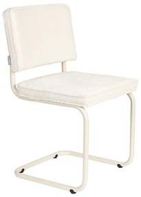 Zuiver Ridge Soft Design Eetkamerstoel Teddy Wit
