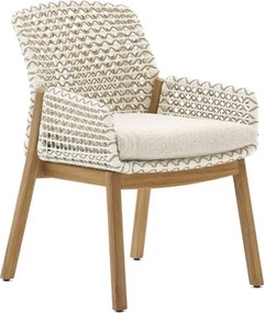 + 15% kassakorting | Dining tuinstoel | Zavelli Juntos | Wicker (vlechtwerk) | Taupe/Wit | Kees Smit Tuinmeubelen