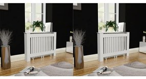 vidaXL Radiatorombouw 2 st 112 cm MDF wit
