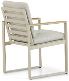 Tuinstoel Aluminium/Teak Taupe-naturel-bruin Lifestyle Garden Furniture Faro