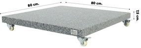 Platinum Challenger zweefparasol Premium T2 2,6x3,5 m - Faded Black met voet en hoes