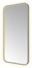 Hotbath &More Soft Square rechthoekige spiegel 50x100cm geborsteld gunmetal PVD