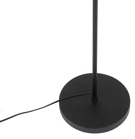 Industriële vloerlamp zwart met goud 160 cm - Magnax