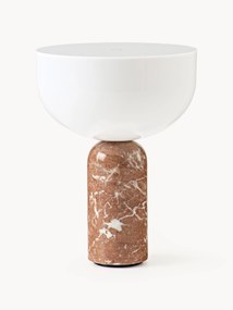 Kleine mobiele tafellamp Kizu van marmer, dimbaar