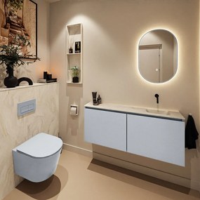 Mondiaz Ture DLux toiletmeubel 120cm clay met wastafel ostra rechts zonder kraangat