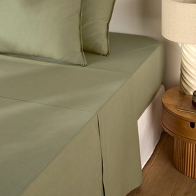 Effen plat laken in gewassen katoen, Scenario