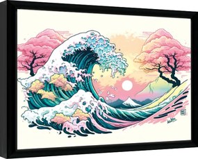 Ingelijste poster Wave Collection - Pastel Waves