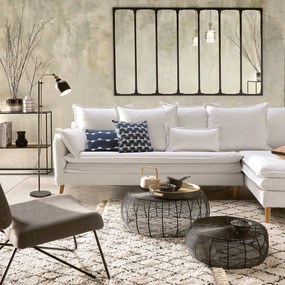 Set van 2 ronde salontafels in staaldraad Bangor