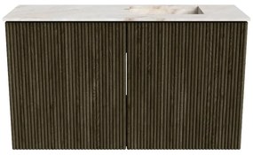 Mondiaz Joya DLux 70cm toiletmeubel shadow met wastafel faye rechts zonder kraangat frappe