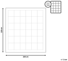 Dekbed extra warm microvezel 200 x 220 cm KABRU Beliani