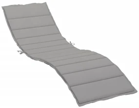vidaXL Ligbedkussen 200x60x3 cm stof grijs