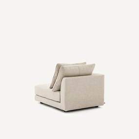 Halve bank links, modulair, met textuur van viscose en linnen, TIBERIO