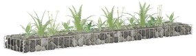 vidaXL Gabion plantenbak verhoogd 180x30x10 cm gegalvaniseerd staal