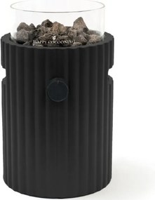Happy Cocooning Lumi Rib tafelbrander rond 21,5xH37 cm Nordic Black