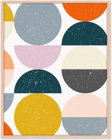 Ingelijste digitale print Geometric Shapes