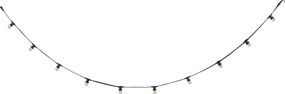 Lichtsnoer zwart koppelbaar met stekker 6m incl. E27 10-lichts IP64 - Lubber