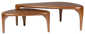 Zuiver Isla Walnut Design Salontafel Set Walnoot Hout - 110 X 60cm.