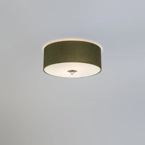 Stoffen Landelijke plafondlamp groen 30 cm - Drum Jute Landelijk / Rustiek, Modern E27 cilinder / rond rond Binnenverlichting Lamp