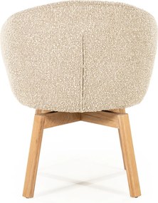 Eleonora Liva Eetstoel Hout Frame Taupe