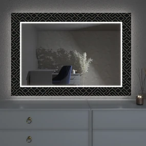 LED spiegel met decor D13