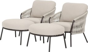 Sarenza lounge balkonset 4 delig zand rope terre frame