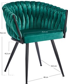 Widny Zwart Fluwelen Stoel