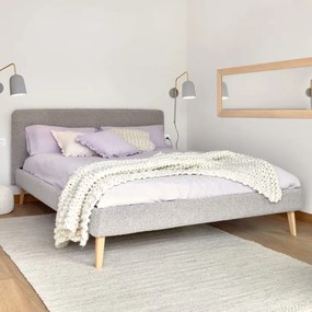 Kave Home Dyla Bedframe Grijze Boucle Stof