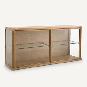 Buffetkast met vitrine, in eik, Iéna, design E.Gallina