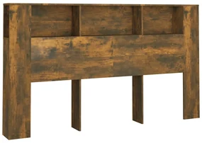 vidaXL Hoofdbordkast 180x18,5x104,5 cm gerookt eikenkleurig