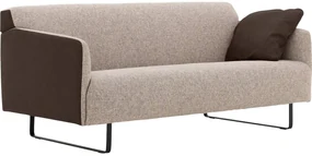 Goossens Excellent Bank Montreal bruin, leer, 2-zits, modern design