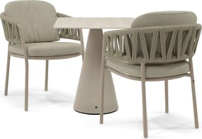 Tuinset 2 personen  Rope Zand/Beige 4 Seasons Outdoor Calma/Serino
