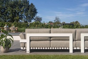 4 Seasons Outdoor Paloma hoek loungebank met eiland en Volta tafels * Sale *      beige weerbestendig