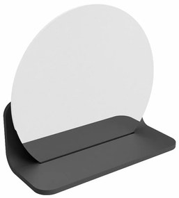 Mondiaz Spot spiegel rond Ø30cm met planchet dark grey