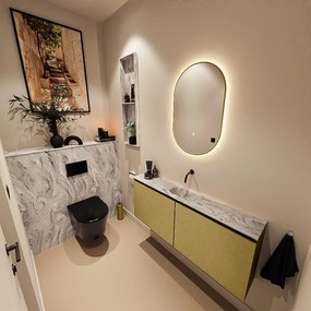 Mondiaz Ture DLux toiletmeubel 120cm oro met wastafel glace midden zonder kraangat