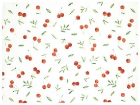 Placemat geribbeld, GOTS bio-katoen, kersen, 35 x 50 cm