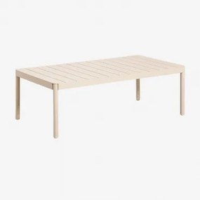 Rectangulaire 110x60 Cm Aluminium Boleni Tuintafel Tapioca Beige - Sklum